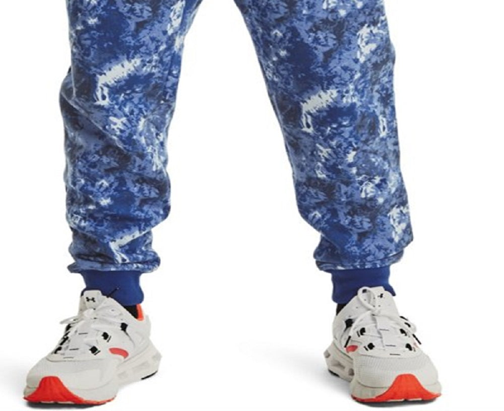 Calça de corrida Under Armour Rival Fleece Cloud Masculina Azul Tamanho Médio