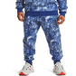 Calça de corrida Under Armour Rival Fleece Cloud Masculina Azul Tamanho Médio