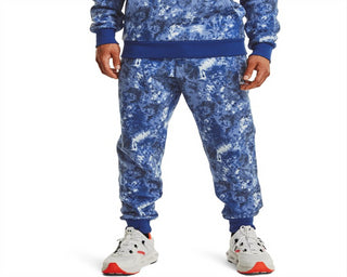 Calça de corrida Under Armour Rival Fleece Cloud Masculina Azul Tamanho Médio