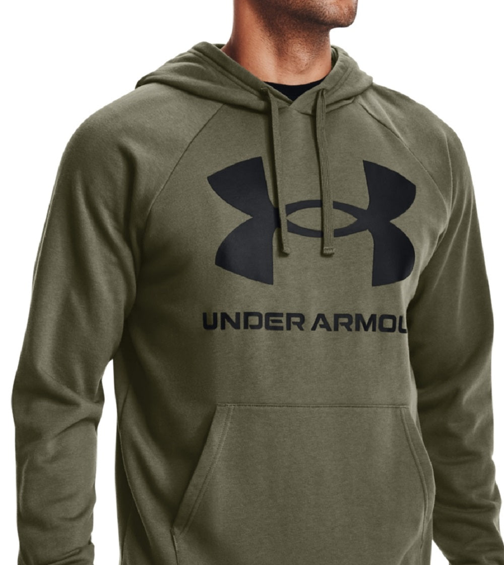 Under Armour Rival Fleece Big Logo Hoodie Masculino Verde Tamanho Pequeno