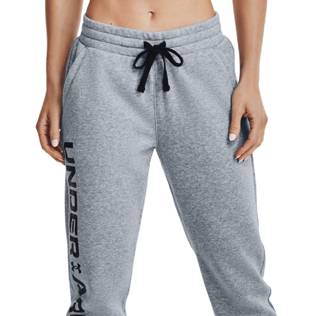 Calça de moletom Under Armour Rival Fleece Logo Feminina Cinza Tamanho P