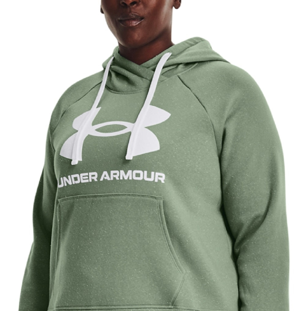 Under Armour Feminino Ua Rival Fleece Logo Hoodie Verde Tamanho 1X