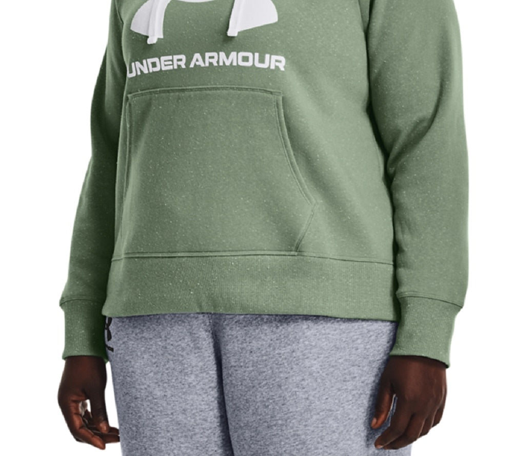 Under Armour Feminino Ua Rival Fleece Logo Hoodie Verde Tamanho 1X