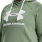 Moletom com capuz feminino Under Armour Rival Fleece Logo, verde, tamanho 3X