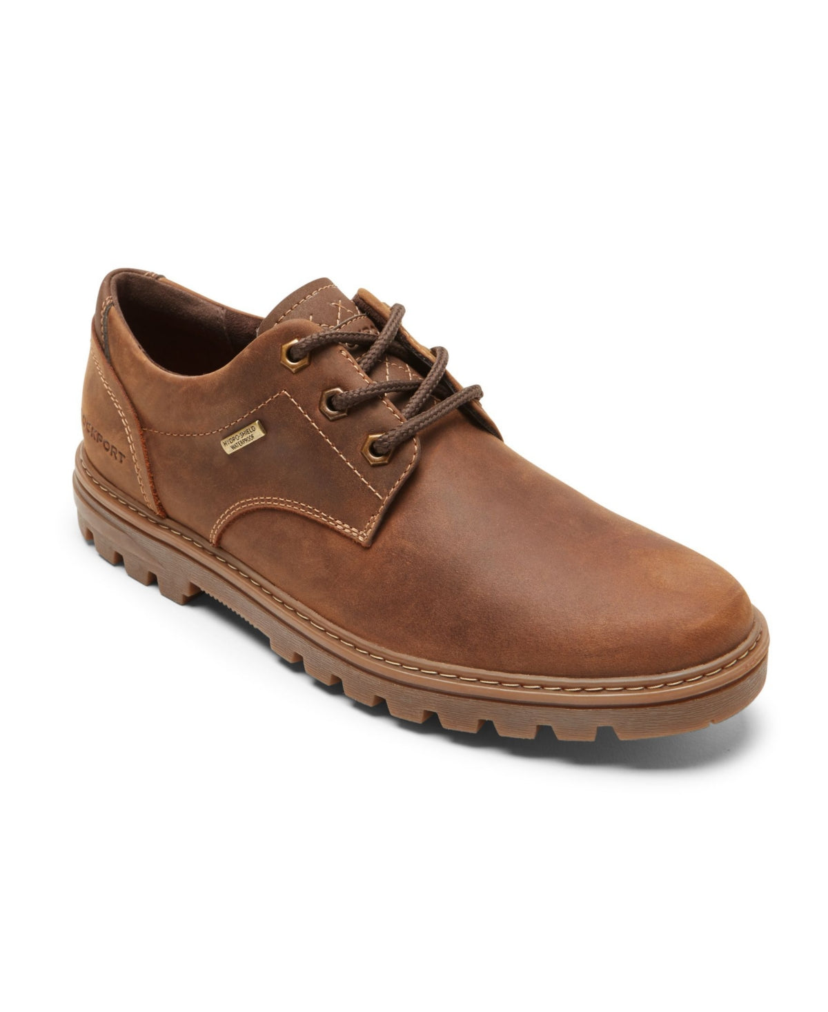 Sapatos Oxford Rockport Weather Or Not Masculinos Resistente à Água, Biqueira Lisa, Marrom, Tamanho 8 M