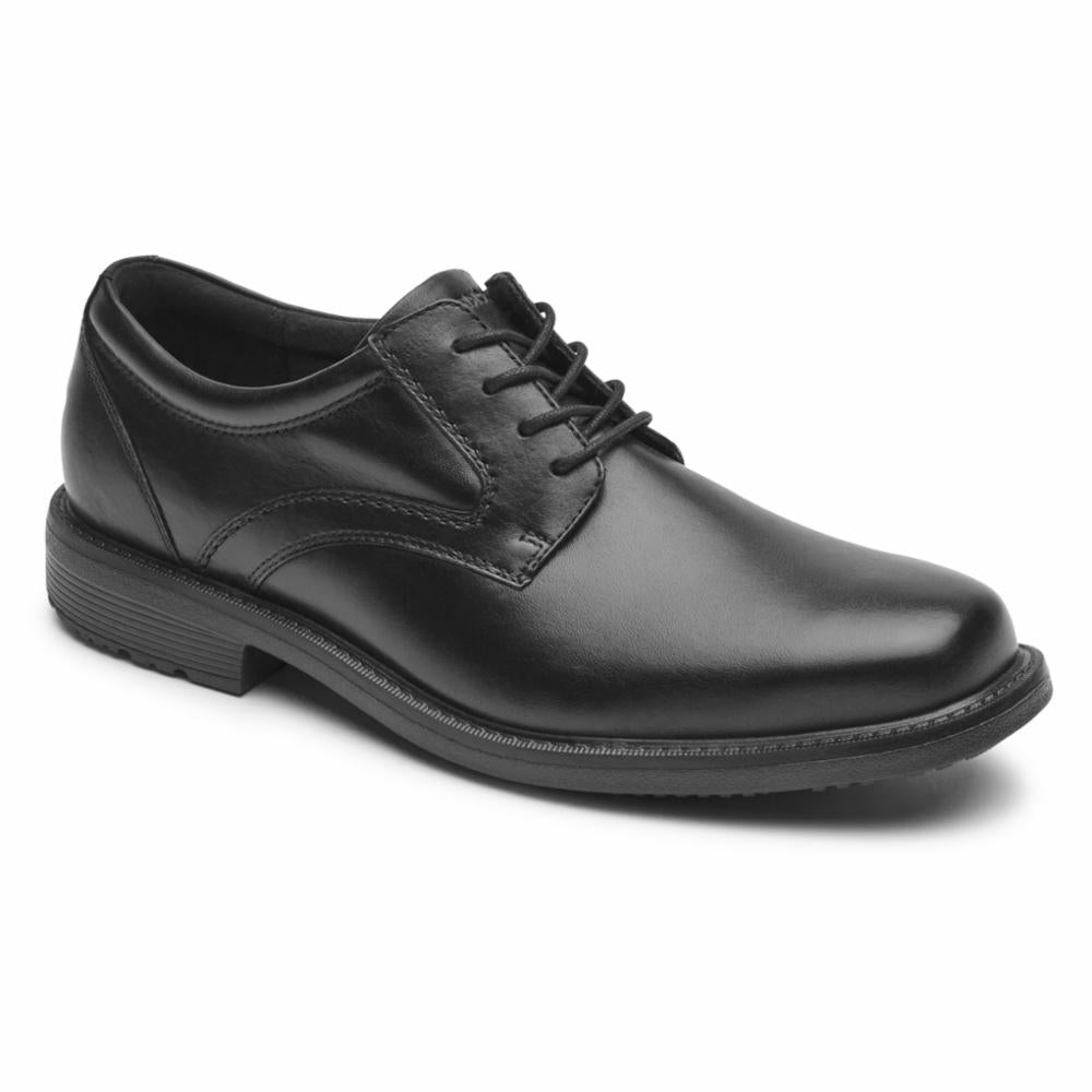 Sapatos Rockport Masculinos Sl2 Biqueira Lisa com Cadarço Preto Tamanho 9,5M