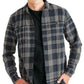 Camisa xadrez masculina Dockers com dois bolsos, azul, tamanho XL