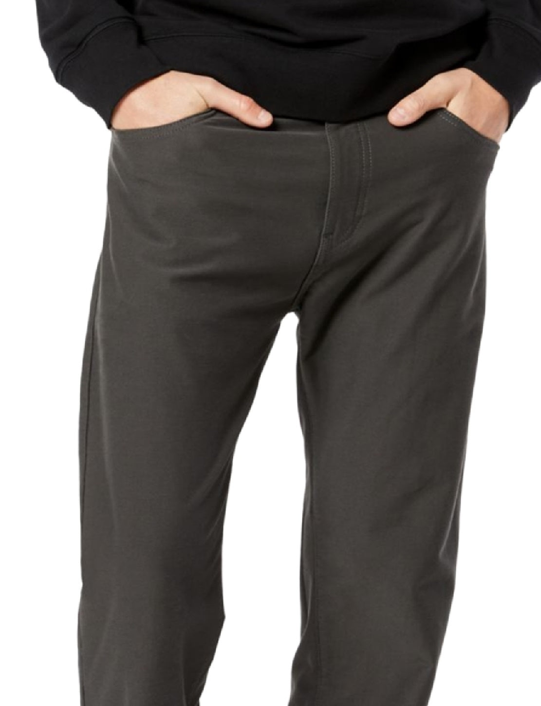 Calça jeans Dockers masculina de corte reto e confortável, tamanho 38x32, cinza