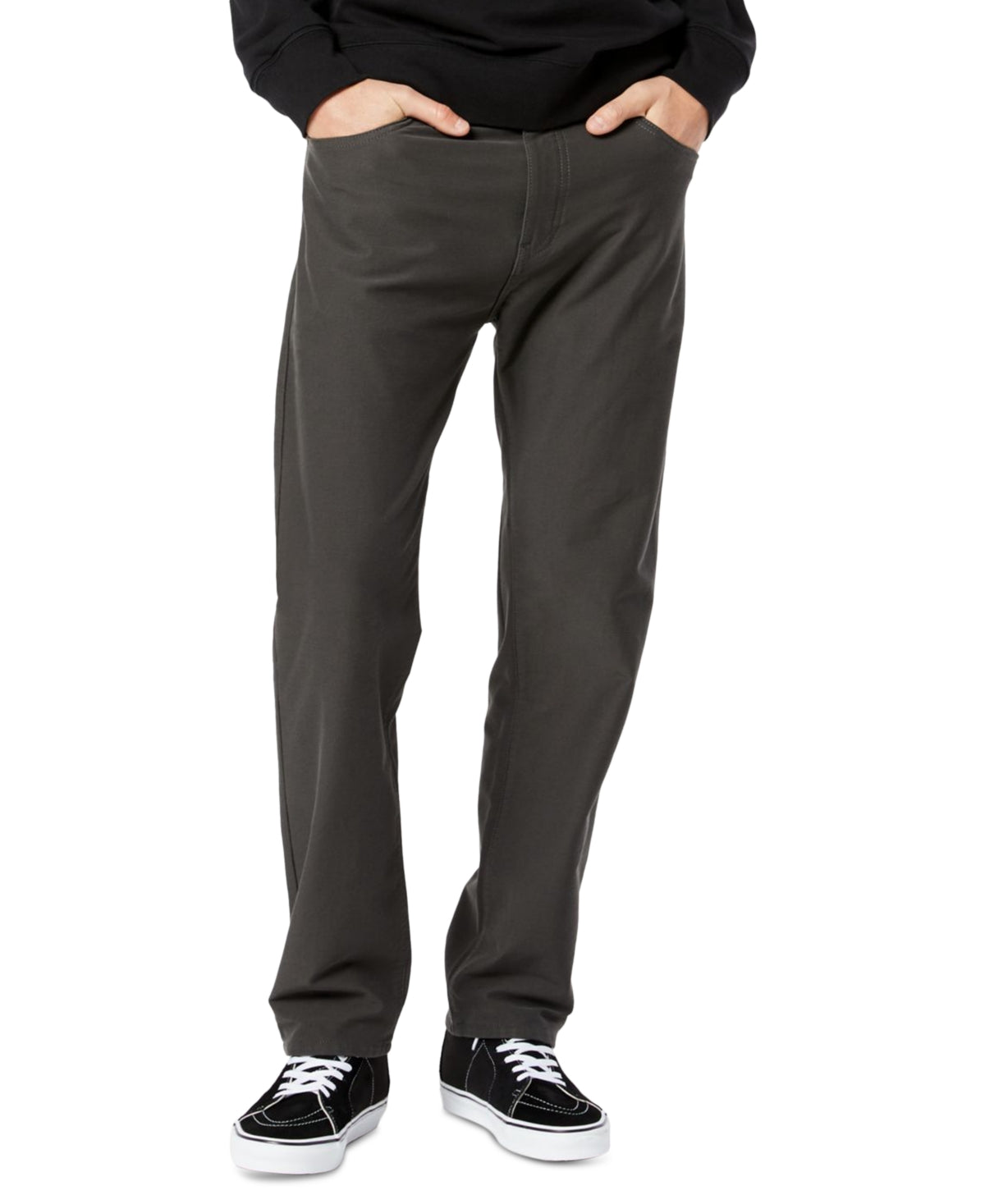 Calça jeans Dockers masculina de corte reto e confortável, tamanho 38x32, cinza