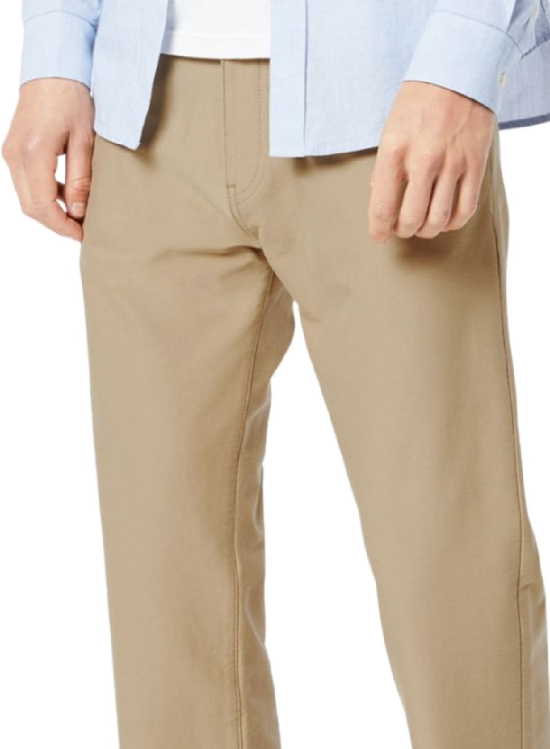 Calça jeans Dockers masculina de corte reto e confortável, tamanho 36x30, marrom