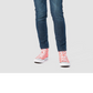 Calça jeans Levi's Super Skinny de cintura alta para meninas, azul escuro, tamanho 16