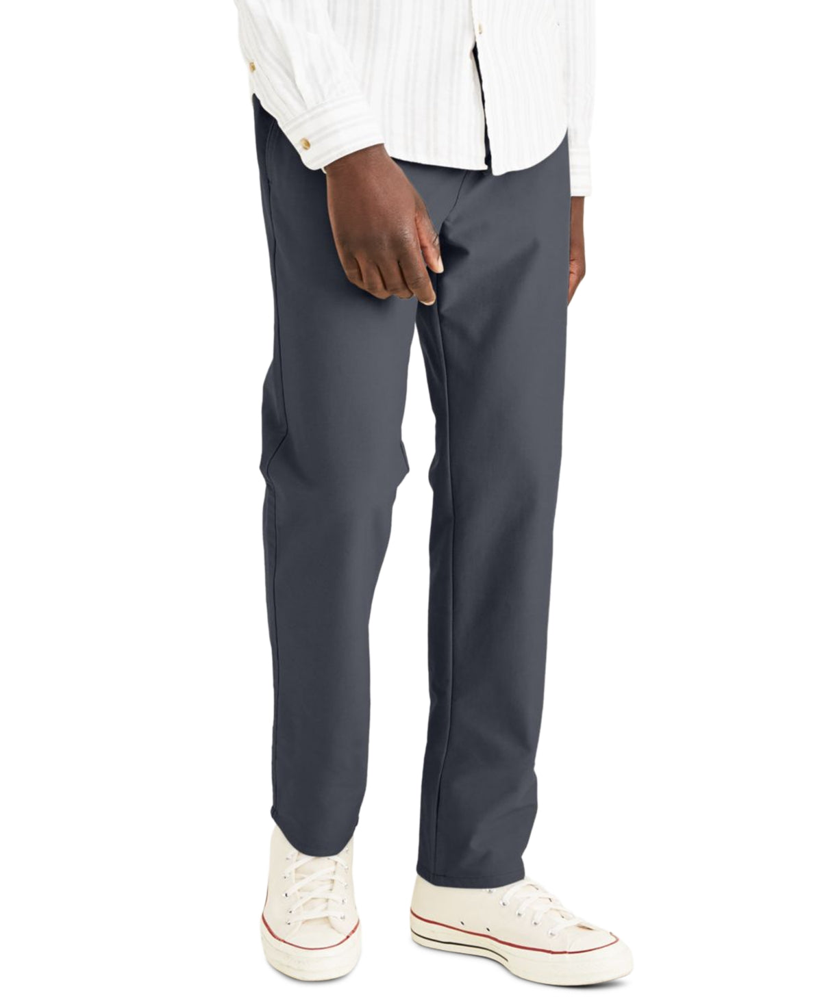 Calça de moletom Dockers masculina de malha confortável, azul marinho, tamanho G