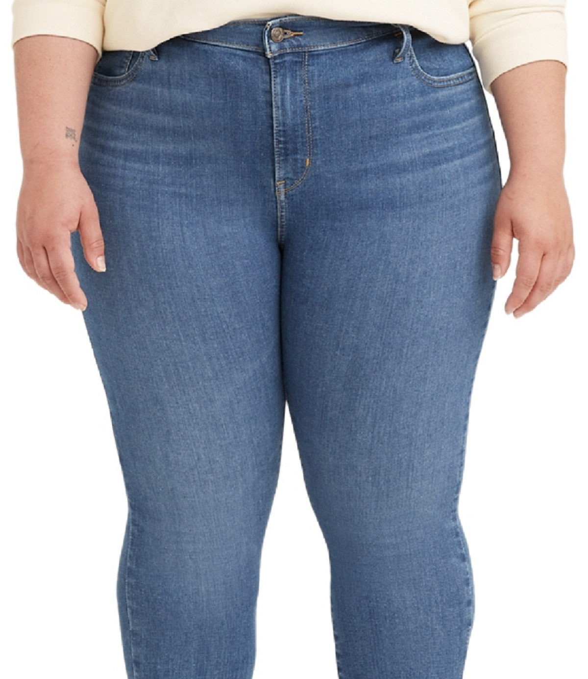 Calça jeans Levi's 720 High Rise Super Skinny Feminina Azul Tamanho 20W