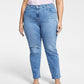 Calça jeans Levi's feminina de cintura alta e perna reta, azul, tamanho 22W