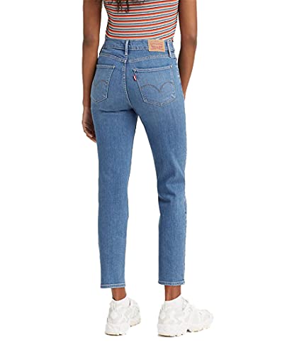 Calça jeans cropped Levi's 724 reta feminina, azul, tamanho 6 W28