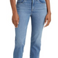 Calça jeans cropped Levi's 724 reta feminina, azul, tamanho 6 W28
