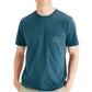 Camiseta masculina Dockers Slim Fit com bolso e estampa gráfica, azul, tamanho XX-G