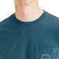 Camiseta masculina Dockers Slim Fit com bolso e estampa gráfica, azul, tamanho XX-G