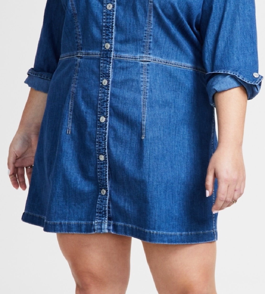 Vestido jeans feminino Levi's Ellie com botões, azul, tamanho 2X