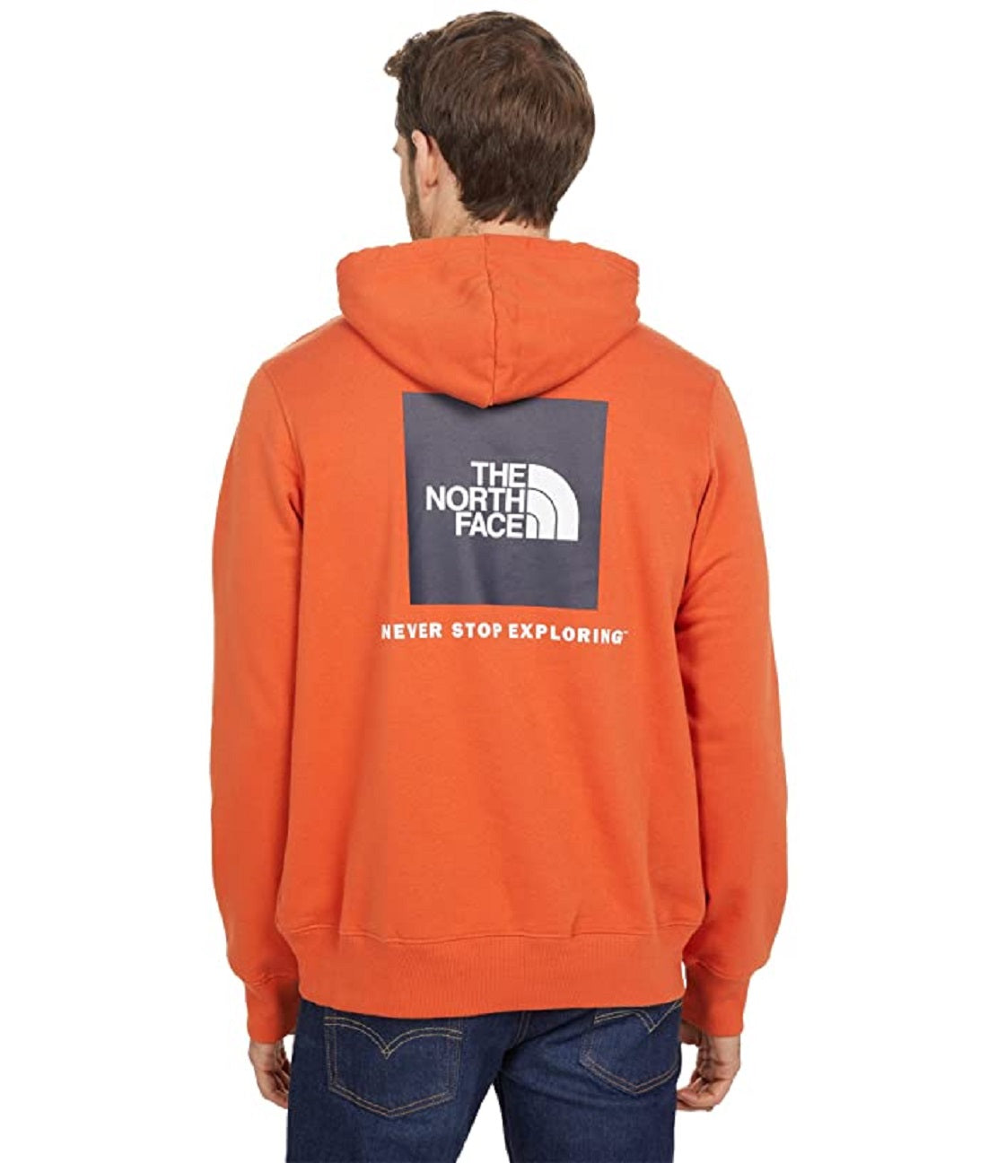 The North Face Box Moletom com capuz manga comprida masculino laranja tamanho XX-G