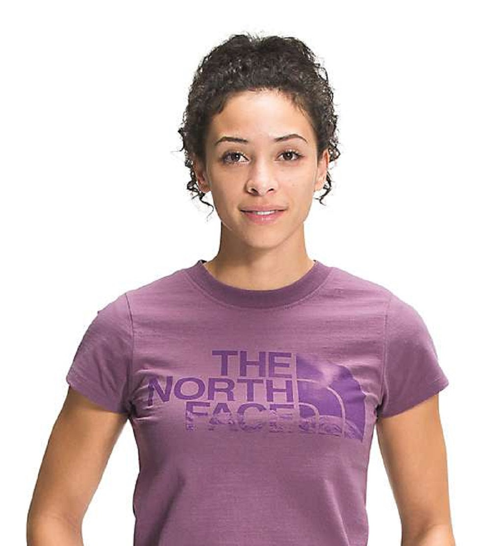Camiseta gráfica The North Face Recycled Expedition feminina, roxa, tamanho X-Large