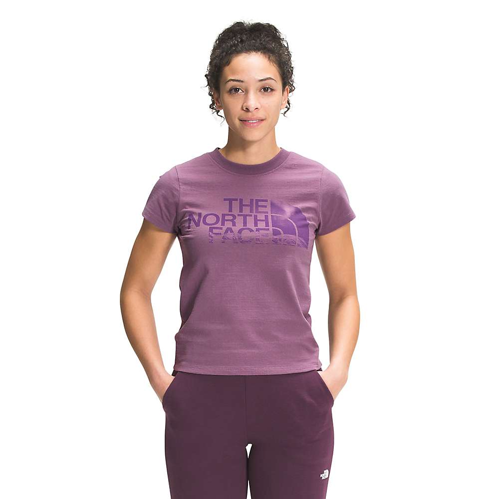 Camiseta gráfica The North Face Recycled Expedition feminina, roxa, tamanho X-Large
