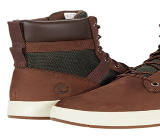 Bota Timberland Davis Square Couro Tecido Masculina Marrom Tamanho 7,5 M