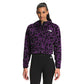 The North Face Moletom com capuz feminino Osito com zíper 1/4 estampado, roxo, tamanho X-S