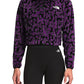 The North Face Moletom com capuz feminino Osito com zíper 1/4 estampado, roxo, tamanho X-G