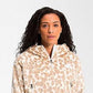 The North Face Moletom com capuz feminino Osito com zíper de um quarto, estampado, branco, tamanho médio