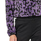 The North Face Moletom com capuz feminino Osito com zíper 1/4 estampado, roxo, tamanho XX-G
