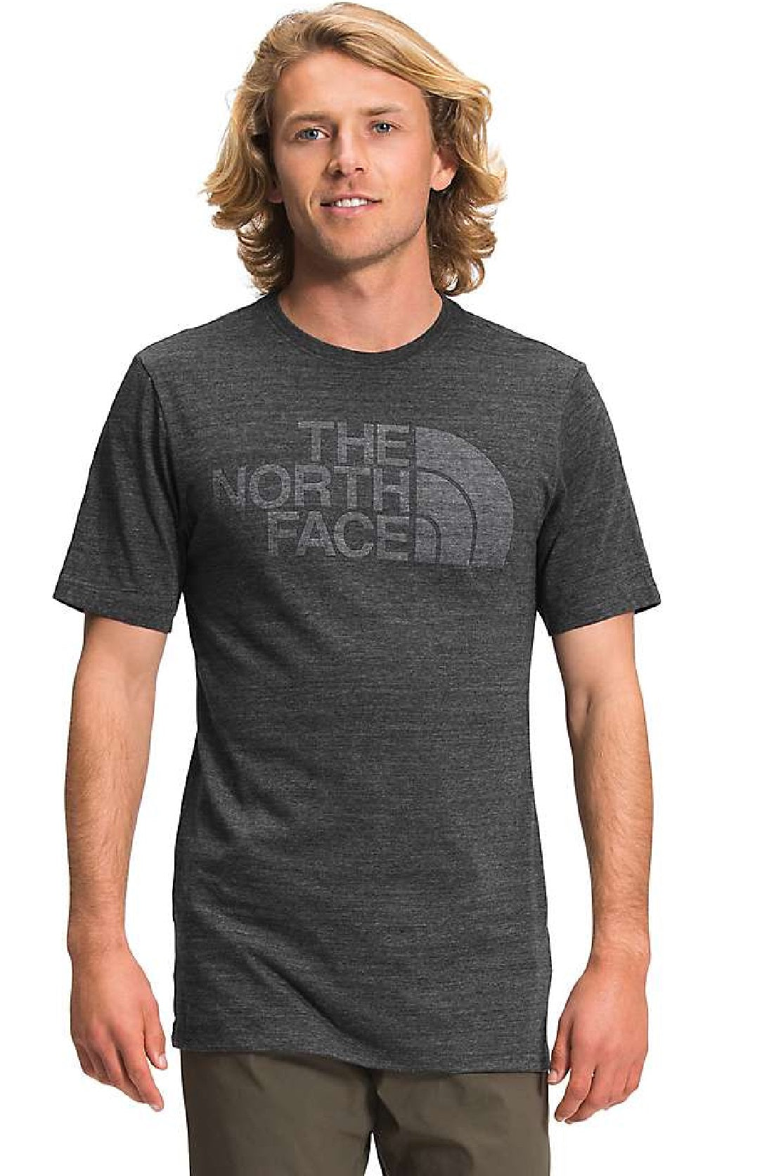 Camiseta masculina The North Face Half Dome Tri Blend preta, tamanho pequeno
