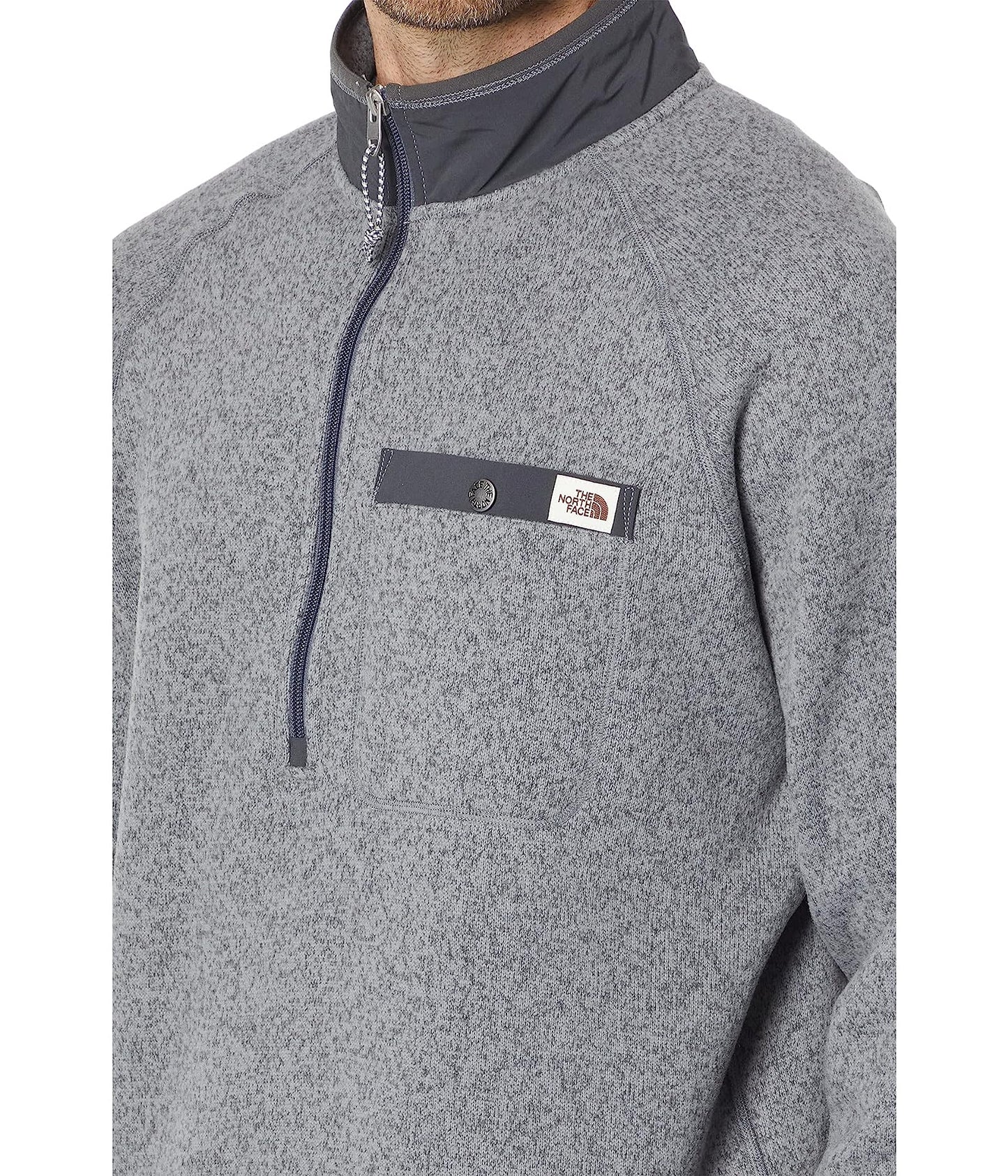 Camisa masculina Gordon Lyons com zíper 1/4 da The North Face, cinza, tamanho médio