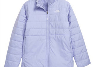 Jaqueta repelente de água North Face Mossbud Swirl para meninas na cor lavanda doce - tamanho infantil