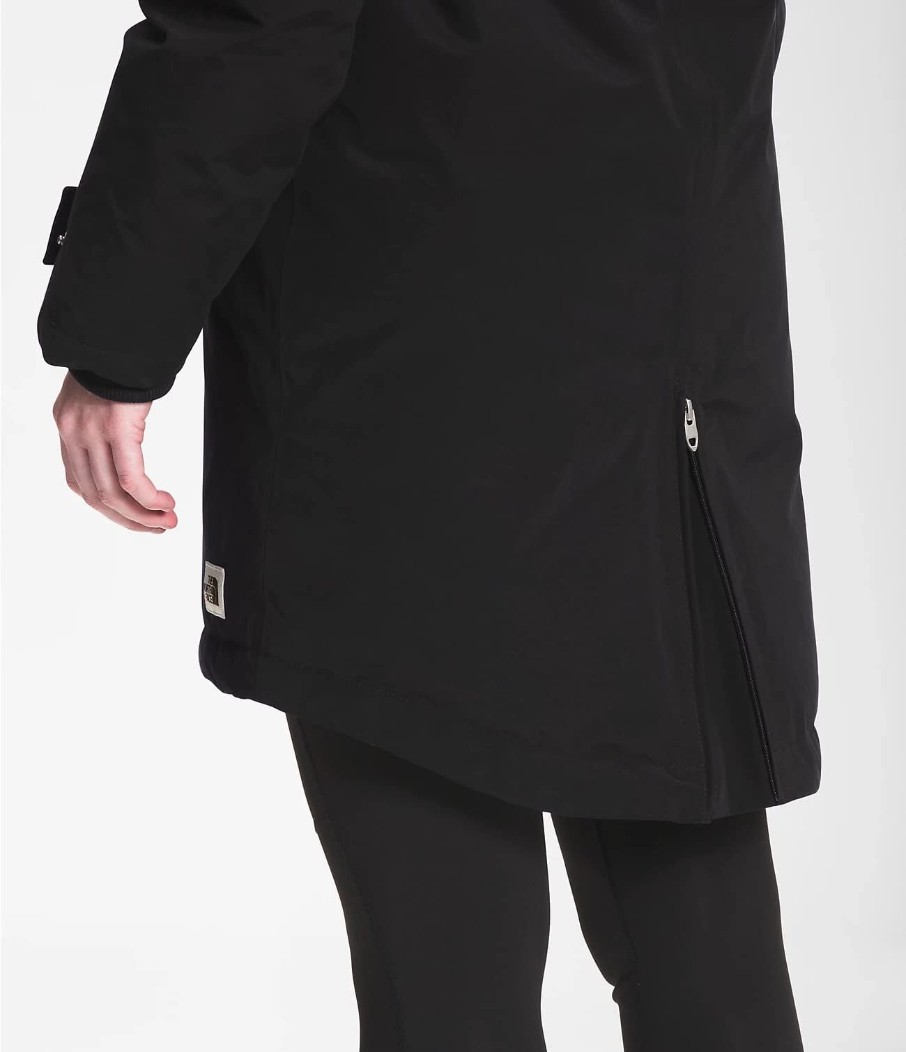 Parka feminina The North Face repelente de água para neve com enchimento 600 Power Down, preta, tamanho médio