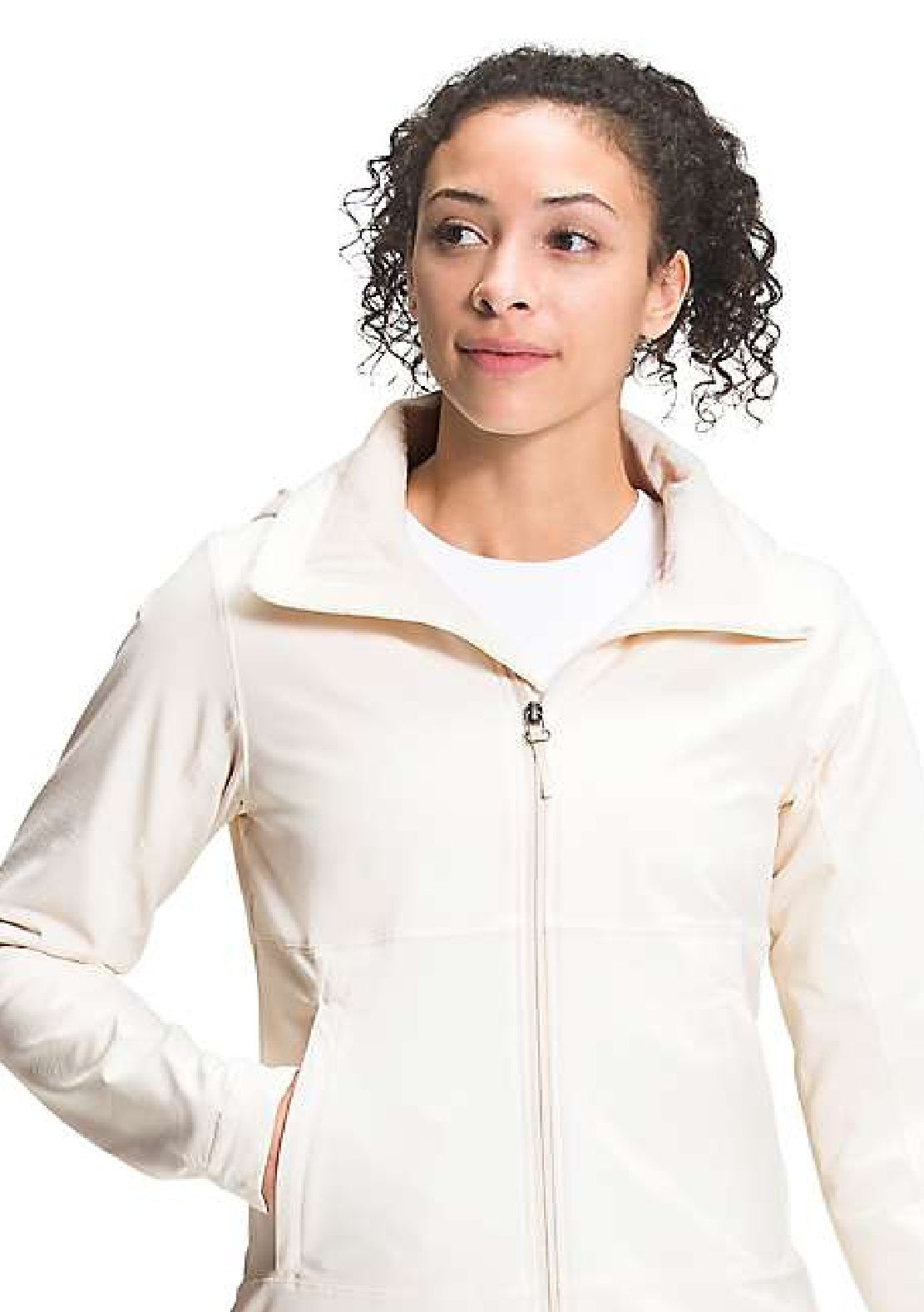 The North Face Shelbe Raschel com capuz feminino, branco, tamanho pequeno