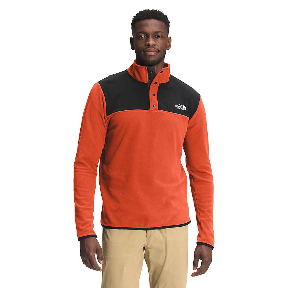 Pulôver masculino The North Face Tka Glacier Snap Neck Laranja Tamanho Grande