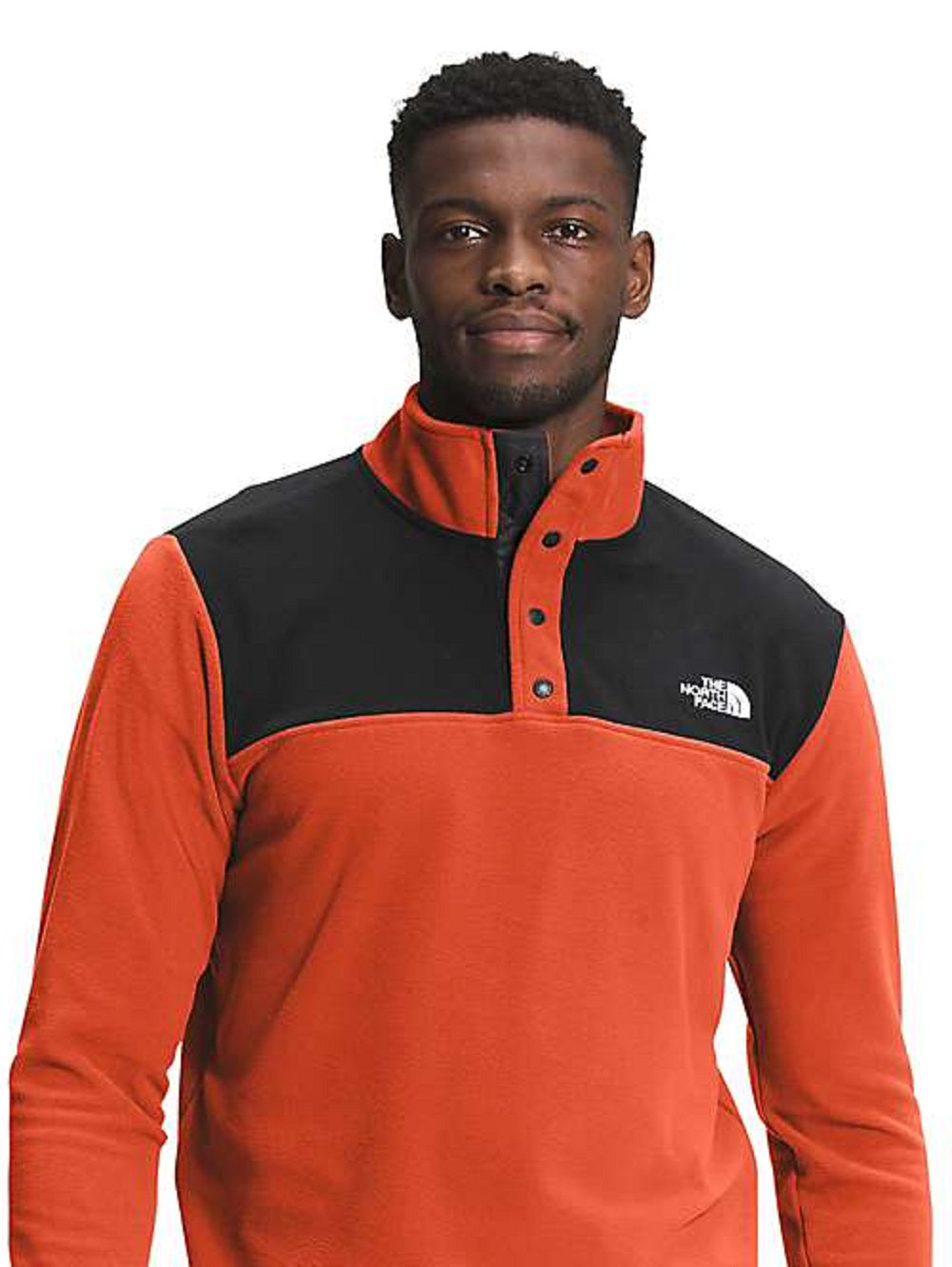 Pulôver masculino The North Face Tka Glacier Snap Neck Laranja Tamanho Grande