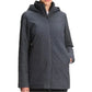 Casaco com capuz e zíper resistente à água The North Face feminino, cinza, tamanho grande