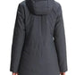 Casaco com capuz e zíper resistente à água The North Face feminino, cinza, tamanho grande