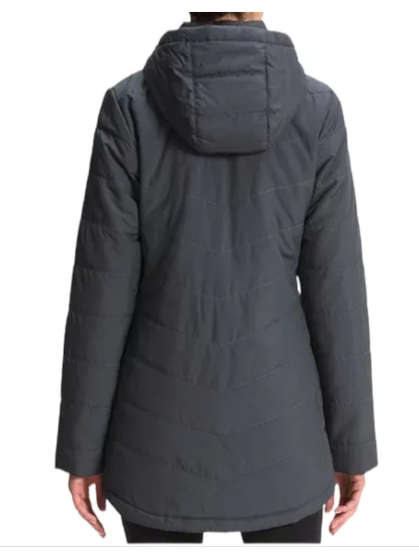 Casaco com capuz e zíper resistente à água The North Face feminino, cinza, tamanho grande