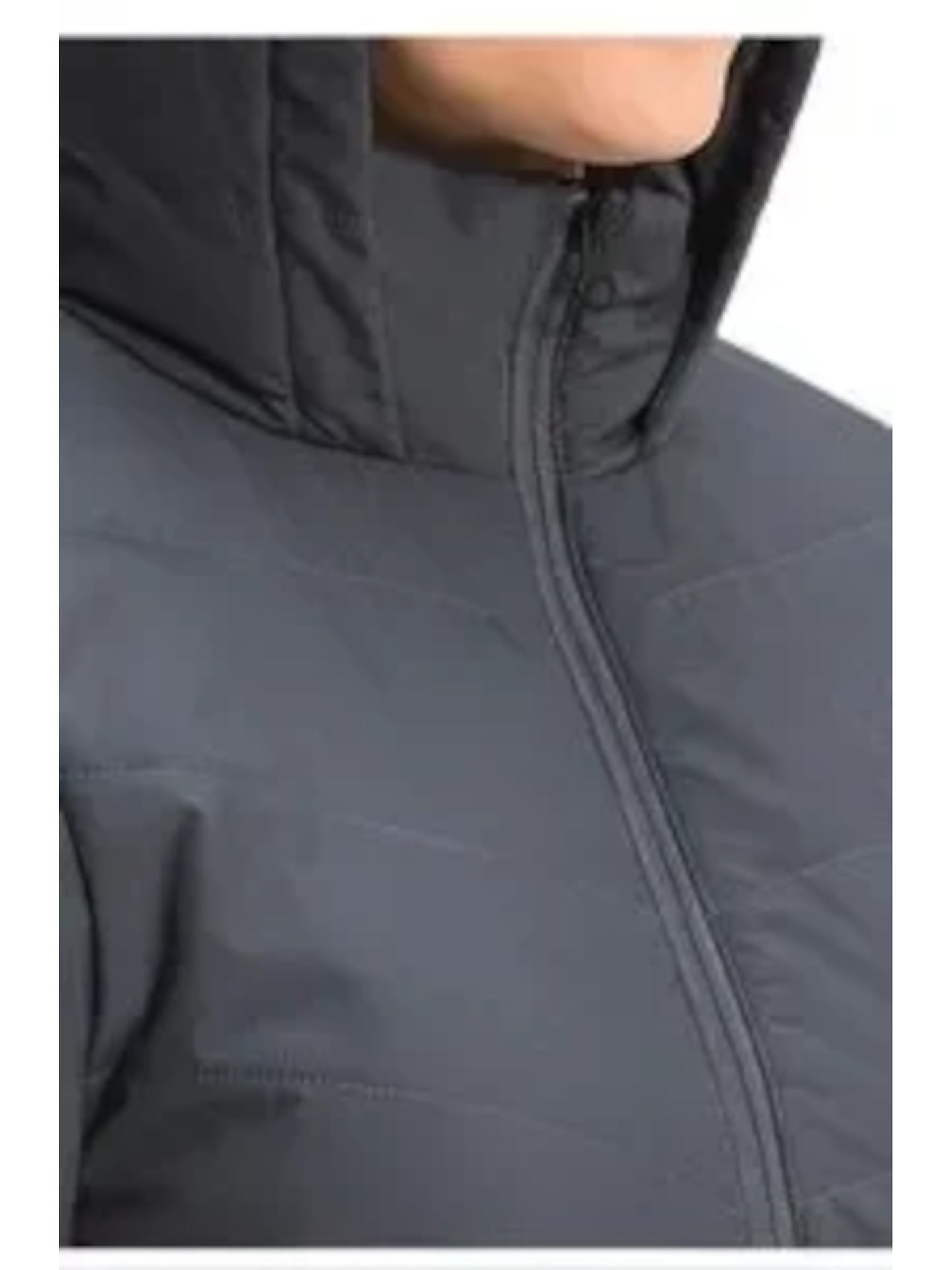 Casaco com capuz e zíper resistente à água The North Face feminino, cinza, tamanho grande