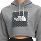The North Face Crop Graphic Hoodie Feminino Cinza Tamanho Médio