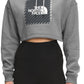 The North Face Crop Graphic Hoodie Feminino Cinza Tamanho Médio