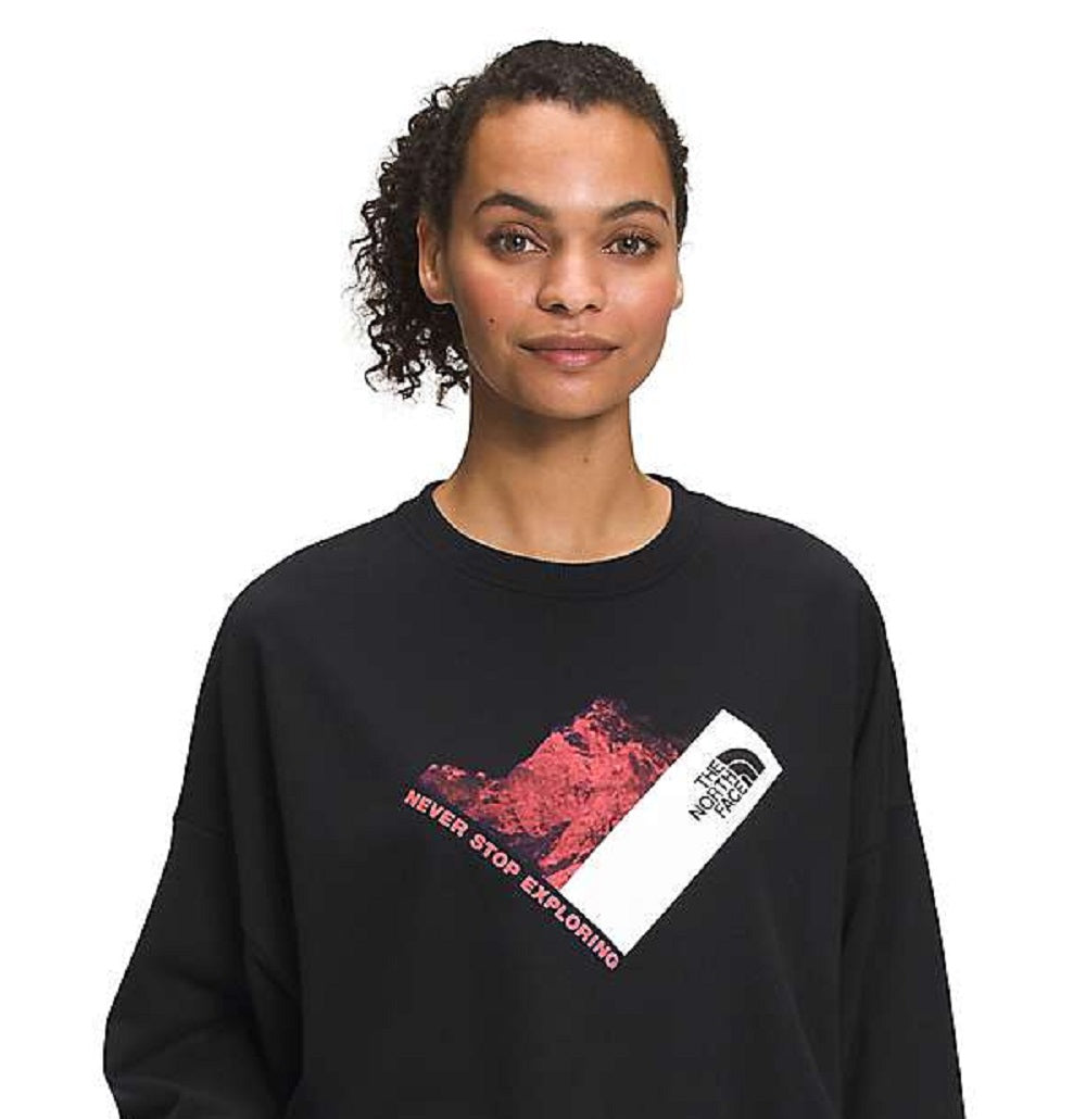 The North Face Recycled Climb Graphic Crew Feminino Preto Tamanho X-Grande