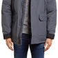 Casaco impermeável de penas de ganso The North Face masculino com acabamento em pele sintética, cinza, tamanho pequeno