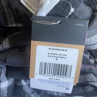 Camisa de flanela Arroyo masculina The North Face, cinza, tamanho médio