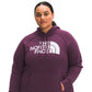 The North Face Moletom com capuz Half Dome feminino, roxo, tamanho 1X