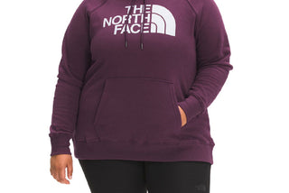 The North Face Moletom com capuz Half Dome feminino, roxo, tamanho 1X