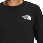 Camiseta masculina The North Face com estampa gráfica e logotipo NSE Box, manga comprida, preta, tamanho médio